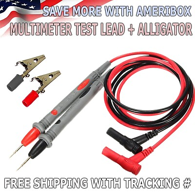 #ad Multimeter Voltmeter Cable Ultra Fine Needle Tester Unique Probe Test Lead cord $5.75