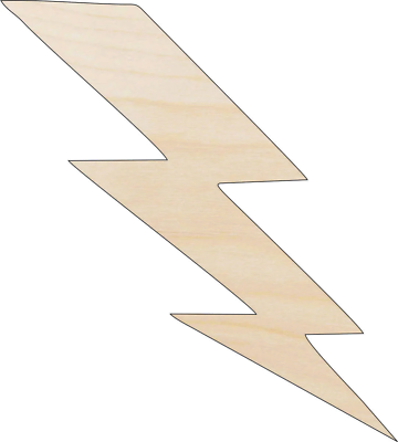 #ad Lightning Bolt Laser Cut Wood Shape SKY28 $35.58
