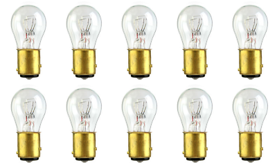 #ad Box of 10 #198 Lamp Auto Bulb Automotive Lightbulb dual filament BAY15d base $8.45