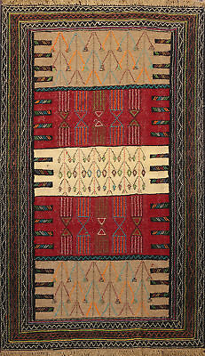 #ad Tribal Kilim Geometric Hand Woven Area Rug Nomad Oriental Home Decor Carpet 4x6 $257.00