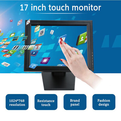 #ad 15quot; 17quot; Industrial POS Touch Screen Monitor USB VGA for Retail Restaurant USA $130.00