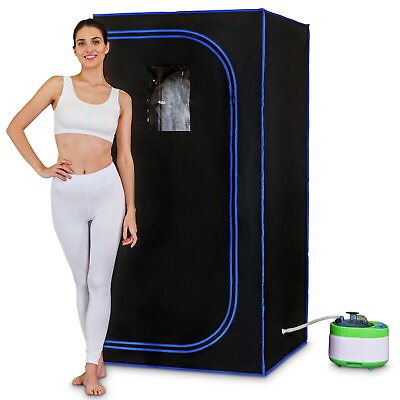#ad Pyle Portable Personal In Home Detox Spa Steam Therapy Heated Sauna SLISAU35BK $199.99