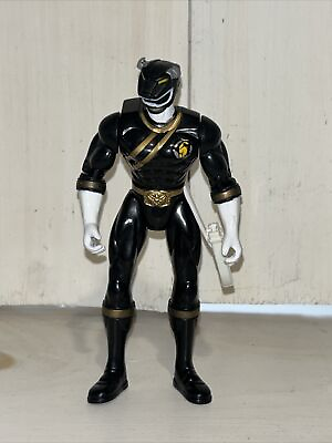 #ad Power Rangers Black Wild Force Power Ranger Action Figure 5 5 8” Punch Action $4.99