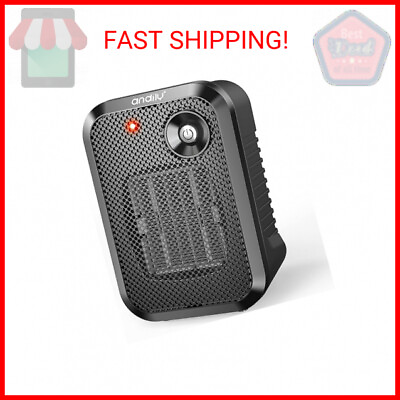 #ad andily 500W Space Electric Small Heater for Homeamp;Office Indoor Use on Desk Port $20.58