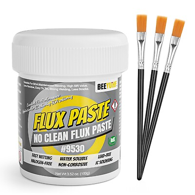#ad BEEYUIHF No Clean Soldering Flux Paste for Electronics PCB BGA SMD 3.52oz 100g $12.99