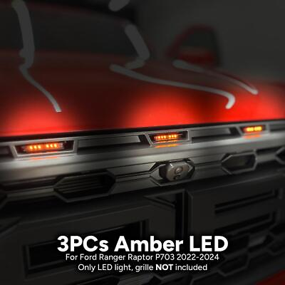 #ad FIT Ford Ranger Raptor P703 2022 2024 NEXT GEN Amber LED Front Grille Light 3PCs $63.47