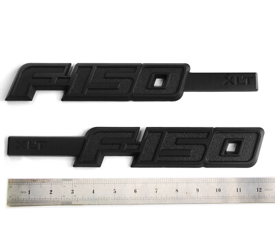 #ad 2x OEM F 150 Badge Fender Emblem 3D for fits F150 XLT 9L3Z16720CB Black $28.23