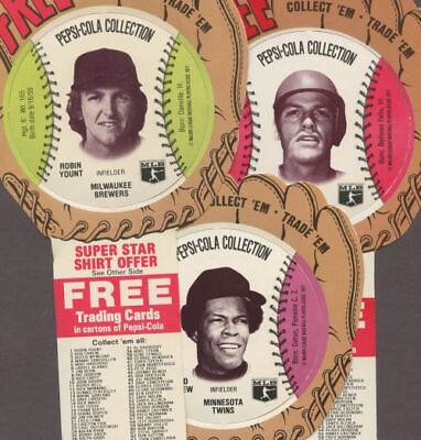 #ad 1977 Pepsi Glove Baseball Complete Set 7 NM $65.50