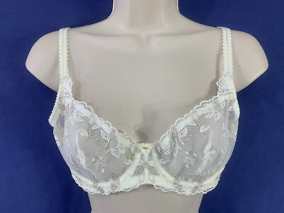 #ad WACOAL 34 quot;Flower Fieldsquot; #85731 Lace Non Padded Sheer Underwire Bra IVORY $29.99
