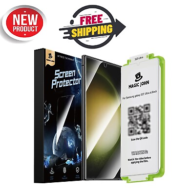 #ad MAGIC JOHN 2 Pack Screen Protector for Samsung Galaxy S23 Ultra Ceramic Film $26.99