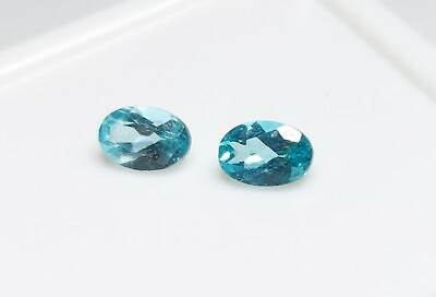 #ad Loose 1.050ct two piece Natural Neon Blue paraiba colour Apatite Gemstones GBP 32.54