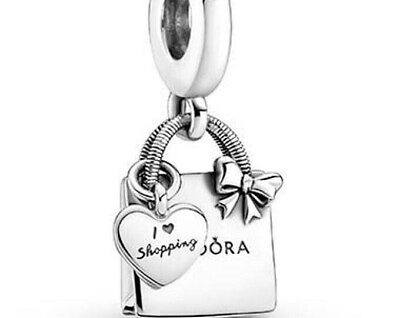#ad New Pandora Sterling Silver Shopping Bag Dangle Charm $33.99