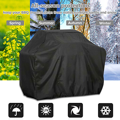 #ad BBQ Gas Grill Cover 57 Inch Barbecue Waterproof Outdoor Heavy Duty Protection $14.36