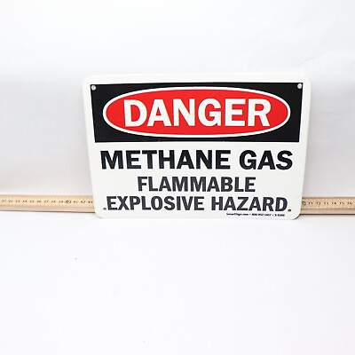 #ad Smartsign Danger Methane Gas Flammable Aluminum Reflective Sign 10quot; x 7quot; $3.28