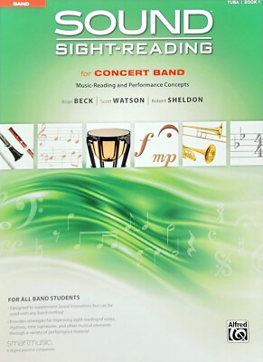 #ad Sound Sight Reading for Concert Band Tuba Book 1 $17.99