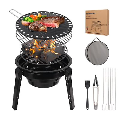 #ad Portable Charcoal Grill With Carry Bag Camping Barbecue Grill Korean BBQ Gr... $70.90