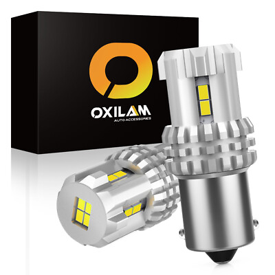 #ad OXILAM 1156 7506 LED Reverse Backup Light Bulbs Tail Lamp 6000K White CANBUS EOL $10.19