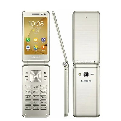 #ad Unlocked Samsung Galaxy Folder G1600 Dual SIM LTE Flip SmartPhone New Sealed $88.00