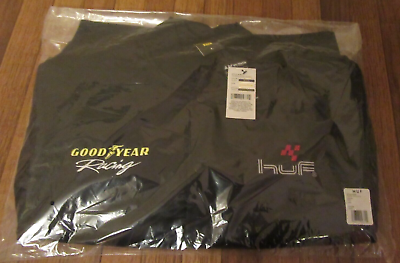 #ad HUF Goodyear Touring Satin Jacket Size Large Black Brand New Free U.S. Shipping $198.46