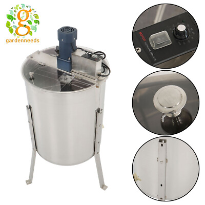 #ad Electric 4 8 Frame Stainless Steel Honey Extractor Beekeeping Equipment Drum $208.22