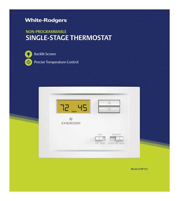 #ad White Rodgers Heating and Cooling Touch Screen Single Pole Thermostat $35.99