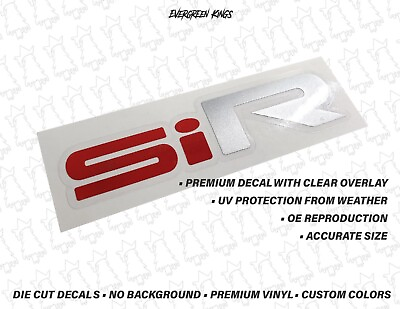 #ad SiR JDM Rear Hatch Trunk Emblem Badge Premium Clear Decal for CRX CIVIC EF8 EF9 $13.75