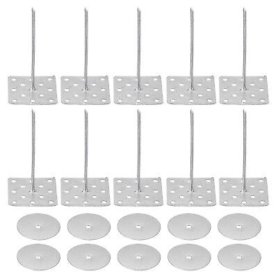 #ad #ad 2quot; Perforated Insulation Pins with Washers Aluminum Insulating Nails Wall Plug AU $19.65