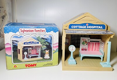 #ad Vintage Tomy Sylvanian Families 3179 Cottage Hospital With Box As Is $28.00