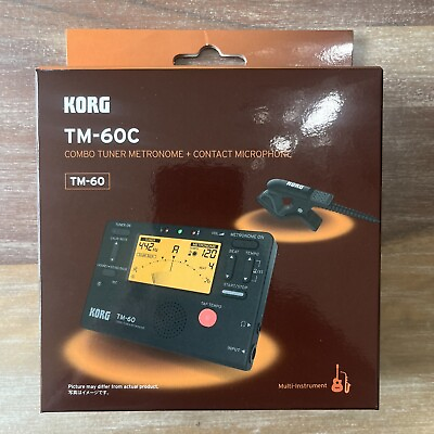 #ad Korg TM60C Combo Tuner Metronome With Contact Microphone Black New in Box $24.99