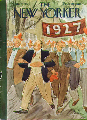 #ad New Yorker cover Barlow #x27;27 parade cigars hats 6 7 1952 $9.99