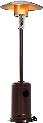 #ad Outdoor Patio Heater Tall Standing Hammered Finish Garden Outdoor Heater Propane $190.84
