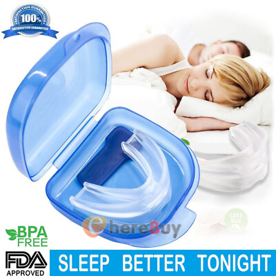 #ad 1 2X Stop Snoring Mouthpiece Guard Anti Snore Sleep Bruxism Apnea Teeth Grinding $11.99