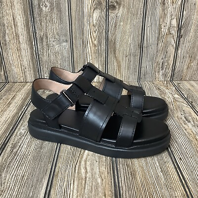 #ad Cole Haan Grand 360 Women’s Black Leather Strappy Sandals Size 9.5 B W26688 $54.99