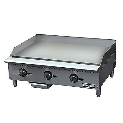 #ad Black Diamond BDCTG 36T Thermostatic Gas Griddle w 3 Burners 1quot; Plate 36quot;W... $1634.49