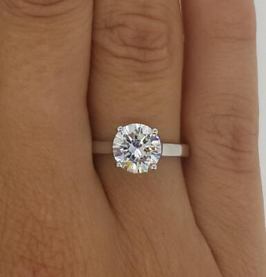 #ad 1.75 Ct Classic 4 Prong Round Cut Diamond Engagement Ring VS1 D White Gold 18k $4688.00