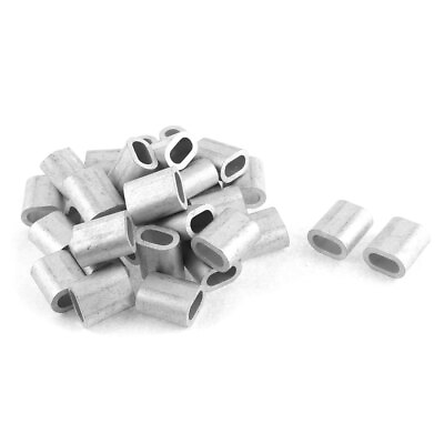 #ad #ad 8mm 5 16quot; Steel Wire Rope Aluminum Ferrules Sleeves Fittings Loops 30 Pcs $29.48
