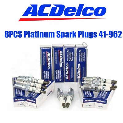 #ad #ad 8Pcs 41 962 Platinum Spark Plugs For ACDelco GMC Sierra Chevy Silverado 19299585 $26.99