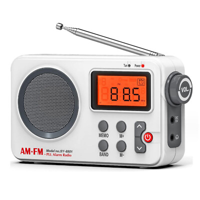 #ad Digital AM FM Radio Audio Receiver Music Player w LCD Screen Loud Speaker Gift $26.79