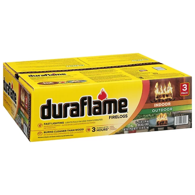 #ad Duraflame 4.5lb Firelog 3 Pack 3 Hour Burn Indoor Outdoor Use $14.88