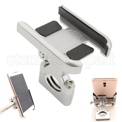 #ad Silver Cell Phone Holder Mount fit for Harley Davidson Super Glide Low Rider $18.40
