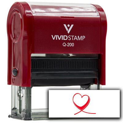 #ad Vivid Stamp Heart Self Inking Rubber Stamp $11.87