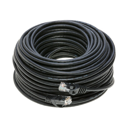 #ad CAT5 Ethernet Patch Cable RJ 45 Internet Cord Black 25FT 200FT Multi Pack LOT $347.89