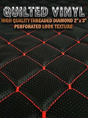 #ad Vinyl Perforated Look Texture HQ Quilted Diamond 2quot; x 3quot; With 3 8quot; Foam Backing $23.99