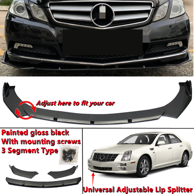Add on Universal Front Bumper Spoiler Splitter Fit For Cadillac STS 2005 2011 $69.92