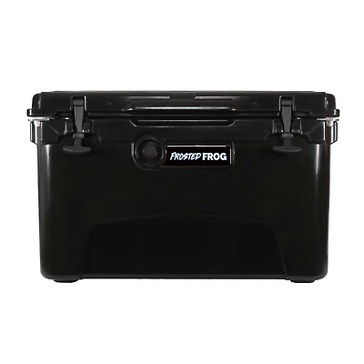 #ad Frosted Frog Black 45 Quart Cooler Heavy Duty Ice Chest $229.99