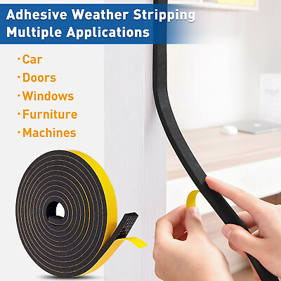#ad Foam Insulation Strips Self Adhesive Weather Stripping High Density Tape Seal $9.99