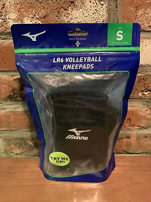 #ad MIZUNO VOLLEYBALL KNEEPADS LR6 SMALL BLACK 6 3 4quot; VS 1 PADDING LOW RISE NEW NWT $19.99