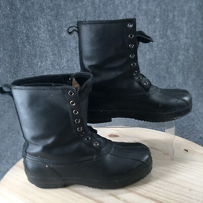 #ad Grand Marais Boots Mens 10 Snow Black Thins Insulation Steel Shank Waterproof $31.34