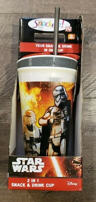 #ad STAR WARS CAPTAIN PHASMA 2 in 1 Snack amp; Drink Cup Straw Lid Disney Snackeez NEW $9.99