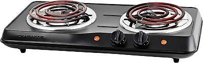 #ad Electric Countertop Double Burner 1700W Cooktop with 6quot; 5.75quot; Coil Hot Plates $23.16